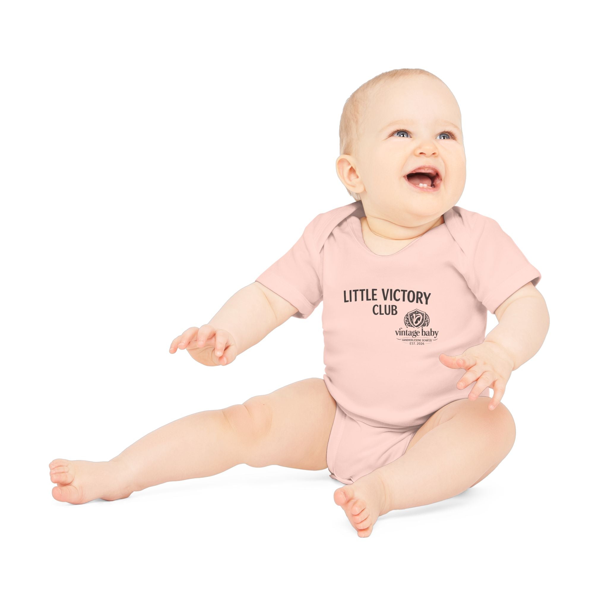 Baby-Body „Little Victory Club“ Kurzarm-Body aus Bio‑Baumwolle