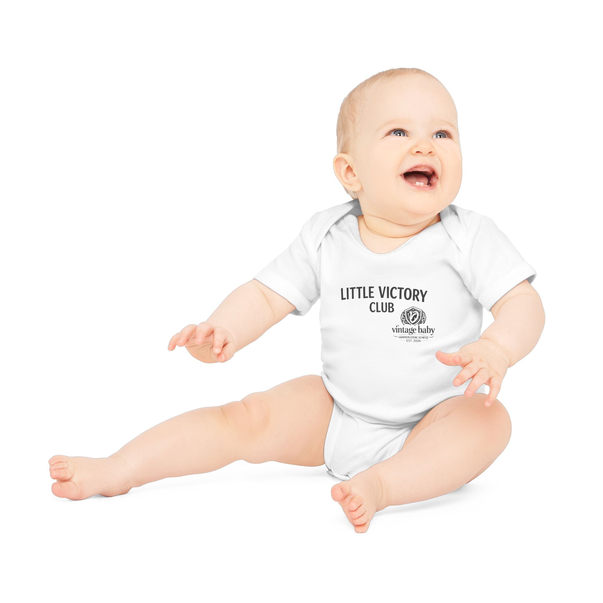 Baby-Body „Little Victory Club“ Kurzarm-Body aus Bio‑Baumwolle